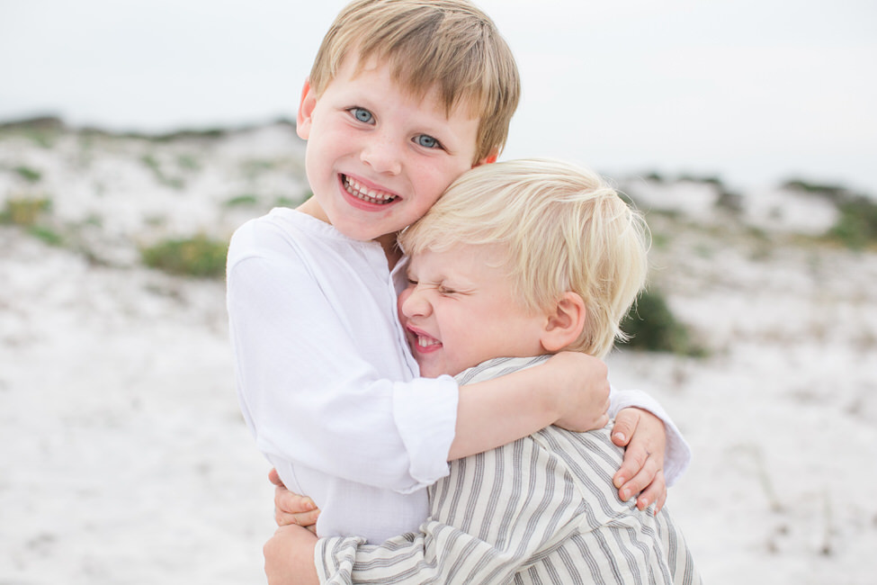 2 brothers hug at Alys Beach Florida for Alys Beach photographer